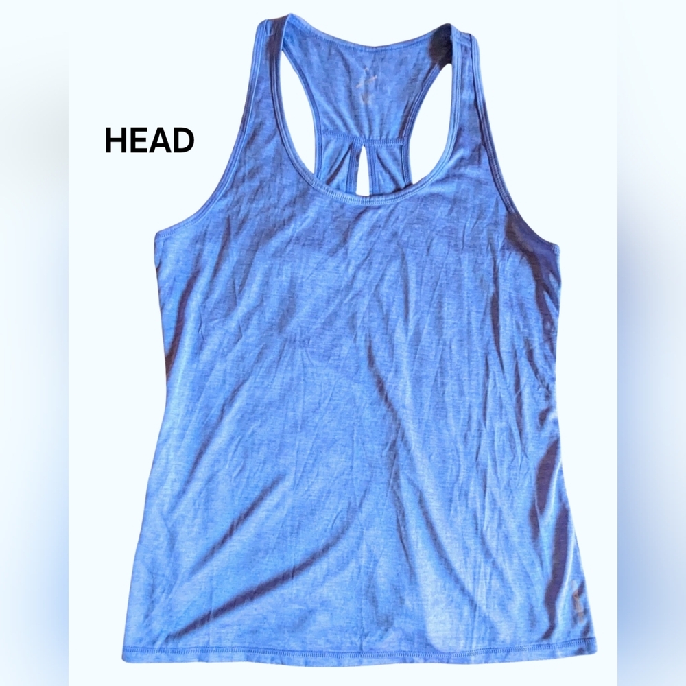 Size Med Head BNWT, racer back, heather light blue tank top